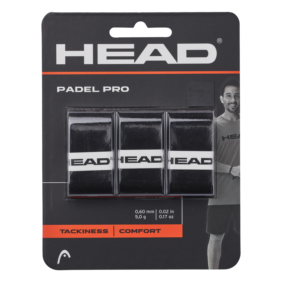 Head Padel Pro Overgrip (3-pak, Black)